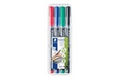 Skrive- og Tegneværktøjer - Staedtler Lumocolor Perm F 0,6mm 4 ass/boks - 318 WP4