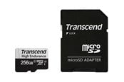 Hukommelseskort - Transcend 350V High Endurance MicroSD/SD - 100MB/s - 256GB - TS256GUSD350V