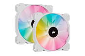 Kabinet Køler - Corsair iCUE SP140 RGB Elite Performance White - Kit with iCUE Lighting Node CORE - Kabinet køler - 140mm - Hvid med RGB - 27 dBA - CO-9050139-WW