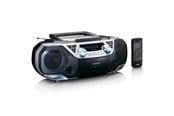 DAB, netværks- og clockradio - Lenco SCD-720SI - Portable Boombox with DAB+/FM radio Bluetooth® CD Casette Recorder and USB player - Silver - DAB/DAB+/FM - Stereo - Sølv - SCD-720SI