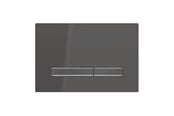 Toiletter, sæder, bideter og reservedele - Geberit sigma50 betjeningsplade 246 x 164 x 14 mm dybsort/sort krom - 115.671.DW.2