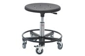 Værktøj - Global Montørstol sigma 400rs taburet med stålbase og fodring samt letløbende hjul - sædehøjde 38-51 cm - 1030011000