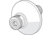 Brus og monteringstilbehør - Oras Lige forskruningssæt med afspærre og roset - 204120W/2