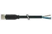 Sensorik - Murrelektronik Føler-/sensorkabel m8 hun lige 4-polet med kabel 4x0,25mm2 sort pvc ul,csa 5 meter - 7000-08061-6110500