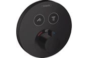 Blandingsbatterier og armaturer - Hansgrohe showerselect s termostatarmatur til indbygning med afspærring til 2 udtag, mat sort - 15743670