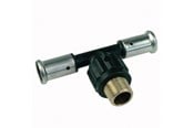 Alu-pex systemer - Henco pres tee pvdf med udvendig gevind 50 x 112 x 50 mm - 14PK-500850-N
