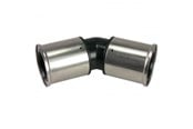 Alu-pex systemer - Henco pres vinkel 45° pvdf 50 x 50 mm - 27PK-5050