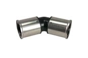 Alu-pex systemer - Henco pres vinkel 45° pvdf 40 x 40 mm - 27PK-4040