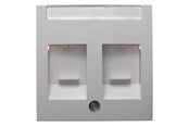 Afbrydermateriel - Berker Afdækning euro med støvlåg for modular jack s/b hvid - 11811909