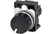 Trykknapper og signalenheder - Siemens Potentiometer, kompakt, 22 mm, rund, plastik, sort, 10k ohms, med holder, skrueklemme - 3SU1200-2PS10-1AA0