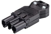 Kabler, ledninger, afdækning og brandsikring - Wieland Gst18i3 stik skrue 250v/20a han 0,75-2,5mm2 ø=6,5-10,5mm sort, 92.732.3053.1 - 92.732.3053.1