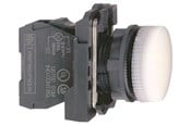 Trykknapper og signalenheder - Schneider Electric Harmony signallampe komplet med led i hvid farve og 24vac/dc forsyning - XB5AVB1
