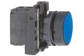 Trykknapper og signalenheder - Schneider Electric Harmony trykknap komplet med fjeder-retur og plan trykflade i blå farve 1xno, xb5aa61 - XB5AA61