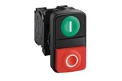 Trykknapper og signalenheder - Schneider Electric Harmony dobbelt trykknap komplet med hvidt i på grøn trykflade og hvidt o på rød ophøjet trykflade 1xno+1xnc, xb5al73415 - XB5AL73415