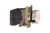 Trykknapper og signalenheder - Schneider Electric Harmony lampetryk komplet med led og plan trykflade med fjeder-retur i hvid farve 24vac/dc forsyning 1xno+1xnc, xb4bw31b5 - XB4BW31B5