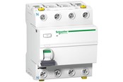 Komponenter til tavler og kasser - Schneider Electric Acti9 hpfi-afbryder iid, 4p 63a 30ma, kl. a, med dobbelt terminal, 72 mm - A9Z21463