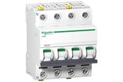 Komponenter til tavler og kasser - Schneider Electric Acti9 automatsikring ic60n, 3p+n 63a c, med dobbelt terminal, 72 mm - A9F04763