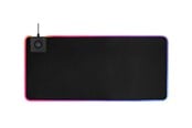 Musemåtte & tilbehør - Deltaco GAMING XL RGB-Musemåtte med integreret Qi-Trådløs Opladning - GAM-092