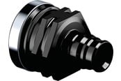 Pex-systemer - Uponor q&e overgangsmuffe ppsu sort 16 mm x 12 - 1042329