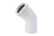 Afløb - Wavin Wafix pp bøjning 45° x 40 mm hvid - 1440307