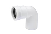 Afløb - Wavin Wafix pp bøjning 88,5° x 50 mm hvid - 1440313