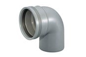 Afløb - Wavin Wafix pp bøjning 88,5° x 32 mm grå - 1450304