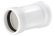 Afløb - Wavin Wafix pp dobbeltmuffe ø32 mm hvid - 1440200