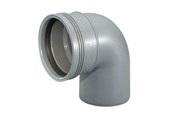 Afløb - Wavin Wafix pp bøjning 88,5° x 110 mm grå - 1450343