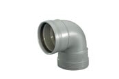 Afløb - Wavin Wafix plus pp bøjning 88,5° x 50 mm grå - 1453326