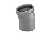 Afløb - Wavin Wafix pp bøjning 15° x 75 mm grå - 1450320
