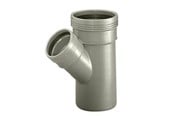 Afløb - Wavin Wafix pp grenrør 45° ø40 x ø40 mm grå - 1450405