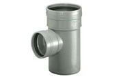 Afløb - Wavin Wafix pp grenrør 88,5° ø40 x ø40 mm grå - 1450407