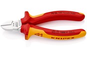 Håndværktøj  - KNIPEX Skævbider forkromet isoleret med flerkomponent-håndtag, VDE-godkendt 140 mm - 70 06 140