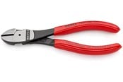 Håndværktøj  - KNIPEX Kraft-skævbider sort atramenteret betrukket med kunststof 160 mm - 74 01 160