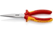 Håndværktøj  - KNIPEX Fladrundtang med skær forkromet 200 mm - 26 16 200