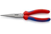 Håndværktøj  - KNIPEX Fladrundtang med skær sort atramenteret 200 mm, 26 12 200 - 26 12 200