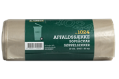 Rengøring - G.Funder Container affaldssække, til 120 liter container, klar plast, 10 poser pr. rulle - kraftig kvalitet - 5701137010249