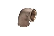 Gevindfittings - Viega Bøjning 90° muffe/muffe 2 1/2" rødgods - 321796