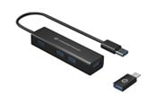 USB hub - Conceptronic HUBBIES06B - hub - 4 ports USB hub - USB 3.2 - 4 ports - Sort - HUBBIES06B