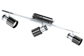 Lamper - EGLO DAVIDA spotskinne 3L, krom/sort - 30834
