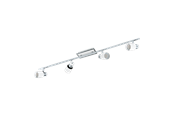 Lamper - EGLO DAVIDA spotskinne 4L, krom/hvid - 92087