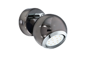 Lamper - EGLO BIMEDA spotlampe LED 3W, krom/sort - 31005