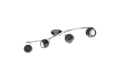 Lamper - EGLO BIMEDA spotskinne 4L, røgfarvet nikkel/krom - 31008