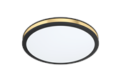 Lamper - EGLO PESCAITO plafond Ø280 mm, sort/guld - 99406