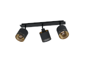Lamper - EGLO ESTEPERRA spotskinne 3L, sort/guld - 99278