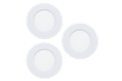 Lamper - EGLO FUEVA 5 indbygningsspot Ø86 mm, 3000K, 3-pak, hvid - 99135