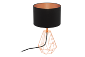 Lamper - EGLO CARLTON 2 bordlampe, sort/kobber - 95787