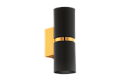 Lamper - EGLO PASSA væglampe, sort/guld - 95364