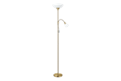 Lamper - EGLO UP 2 gulvlampe, hvid/bronze - 82844