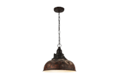 Lamper - EGLO GRANTHAM 1 pendel, antikbrun/beige - 49819
